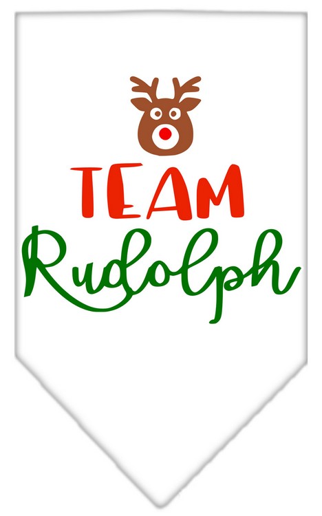 Team Rudolph Screen Print Bandana White Large